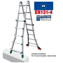 vendita online Scala telescopica 6+6 gradini eurobriko16 con allargatori bk/5a Scala telescopica e multiposizione Facal